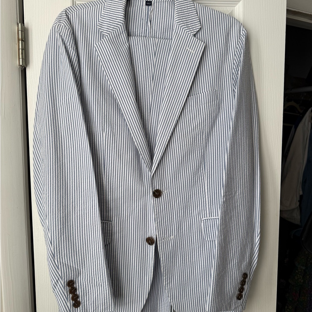 J Crew Thompson Seersucker Suite